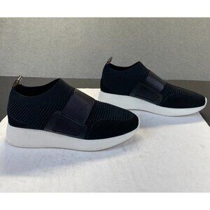 Antonio Melani Lowiss Knit Fashion Sneakers Black / White Women's Size 10M